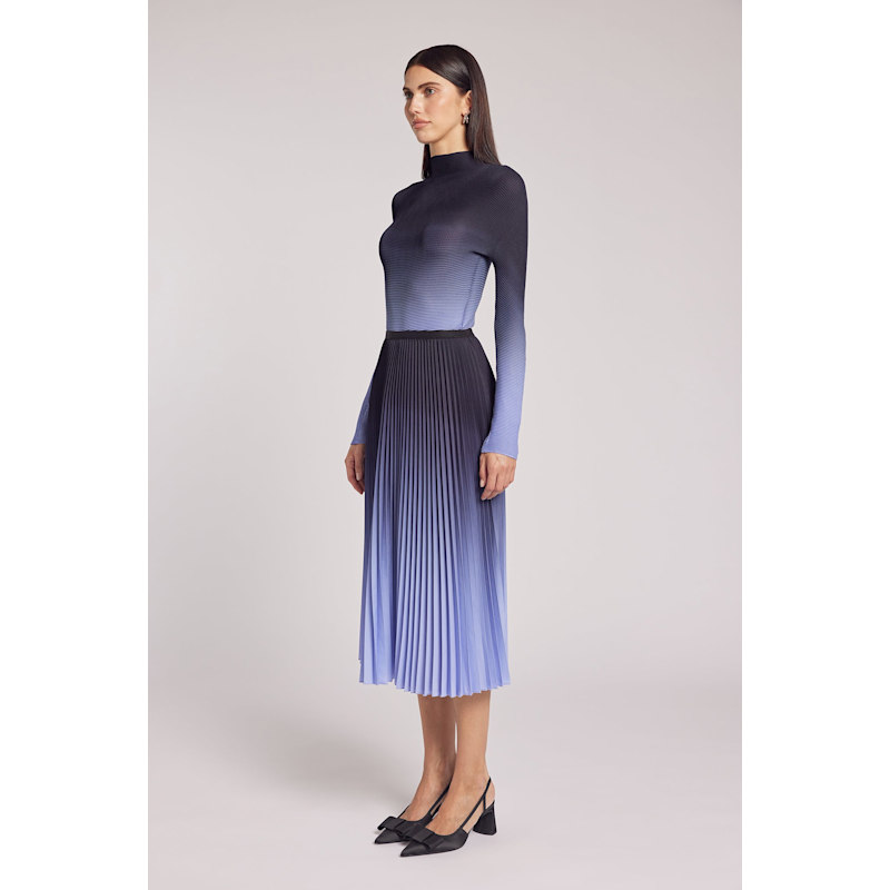 Thumbnail of Kate Ombre Periwinkle Pleated Skirt image