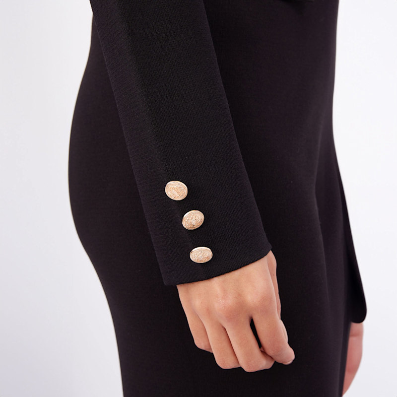 Thumbnail of Kathy Crop Blazer Knit Jacket In Black image