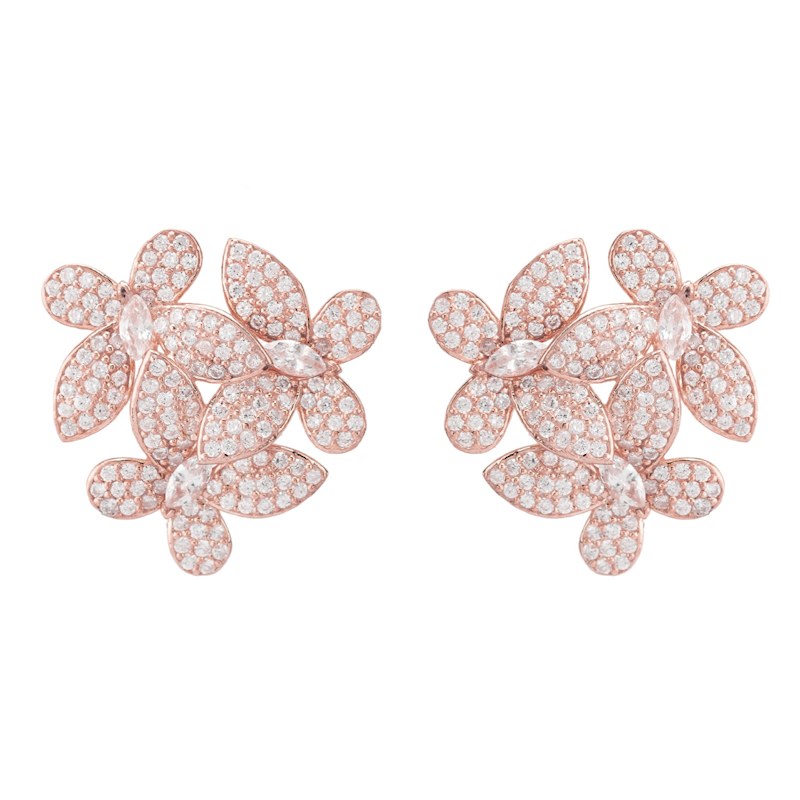 Thumbnail of Flowers Large Stud Earrings Rosegold image