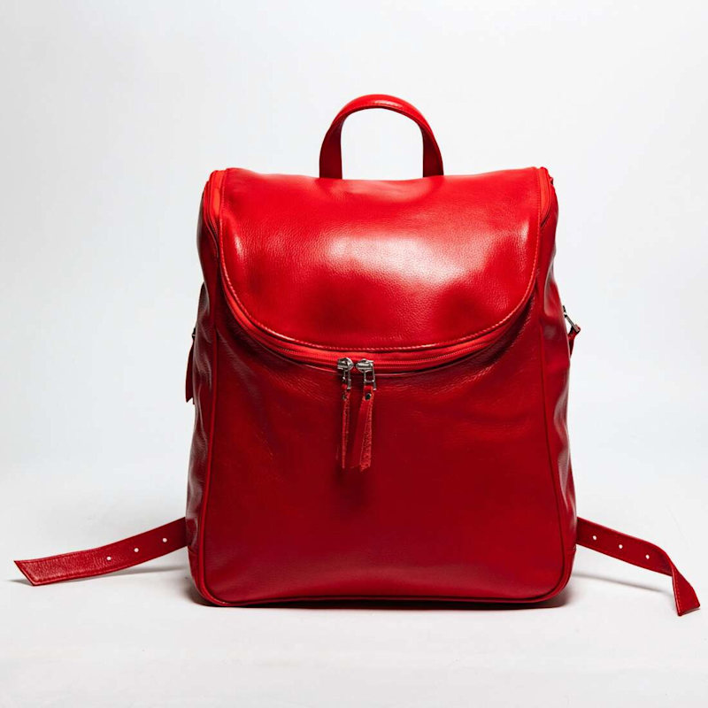 Thumbnail of Vintage Handmade Leather Backpack - Kelly image