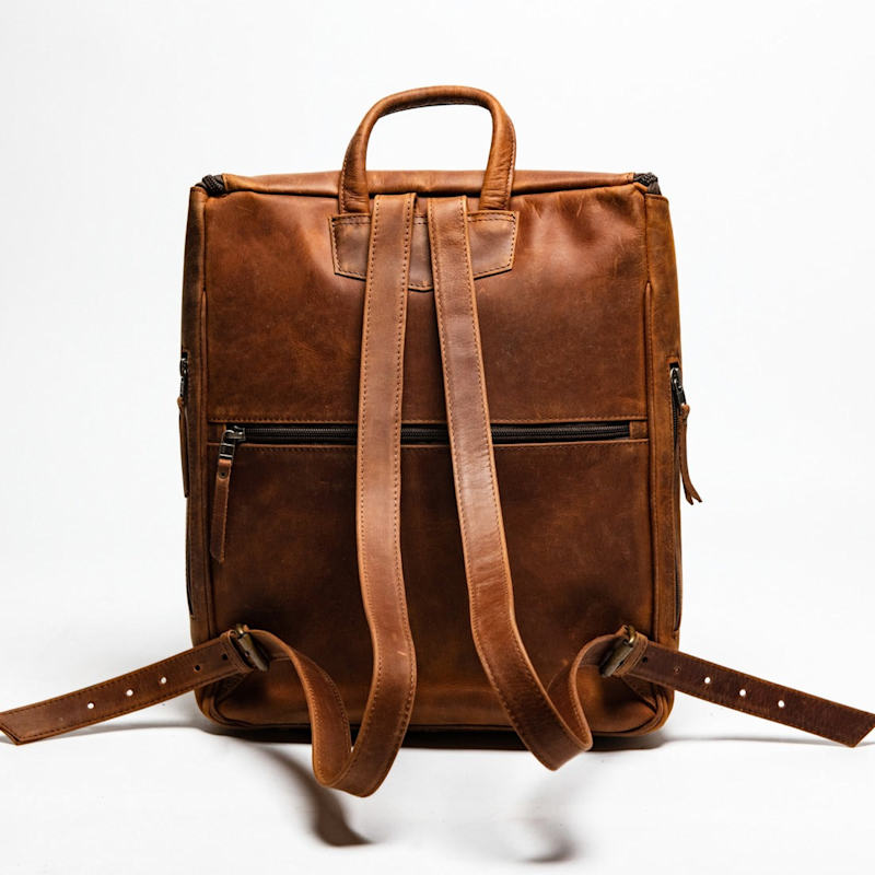 Minimal Handmade Genuine Leather Backpack - Kelly | Hides Leather Co ...