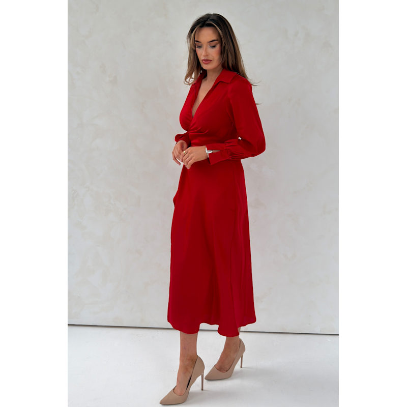 Thumbnail of Kelly Wrap Over Maxi Dress Red image