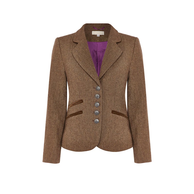 Brown Herringbone Tweed Jacket | Guinea | Wolf & Badger