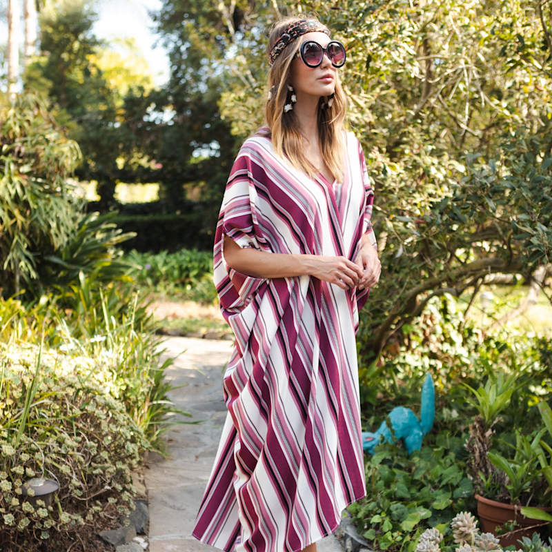 Thumbnail of Mulberry Stripe Caftan Kaftan Dress image