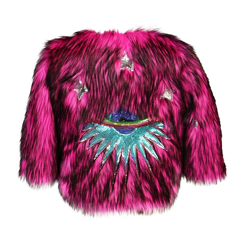 Thumbnail of Planet Queen Faux Fur Jacket - Monster Pink image