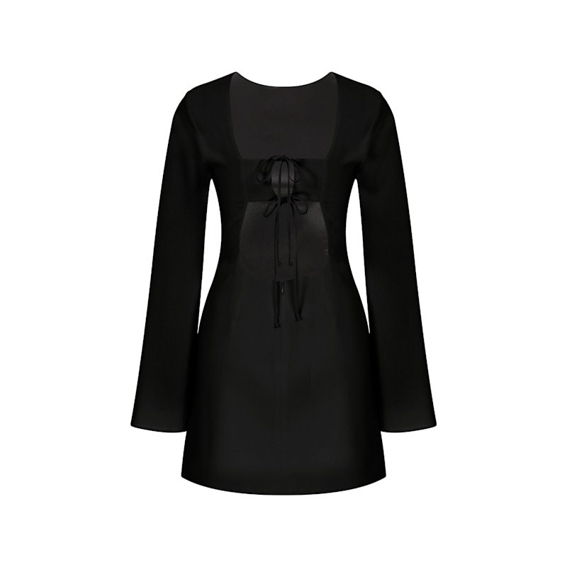 Thumbnail of Ira Tie-Back Mini Dress In Black image