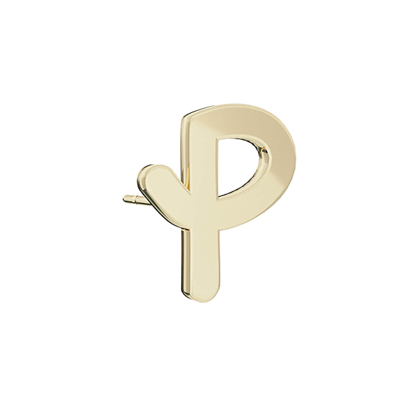 Thumbnail of Alphabet Stud Earring - Gold image