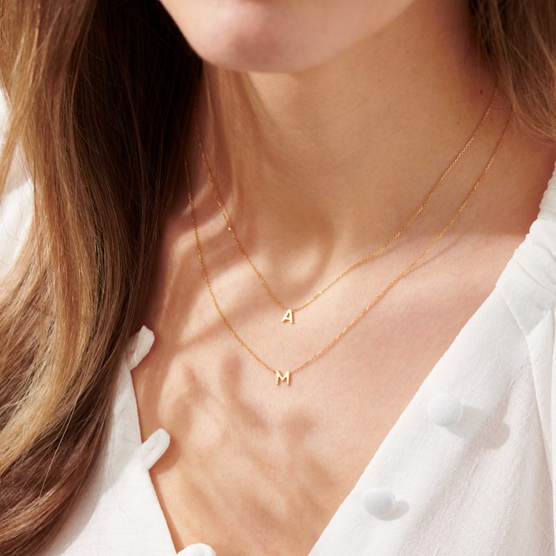 Thumbnail of 9Ct Solid Gold Petite Initial Necklace image