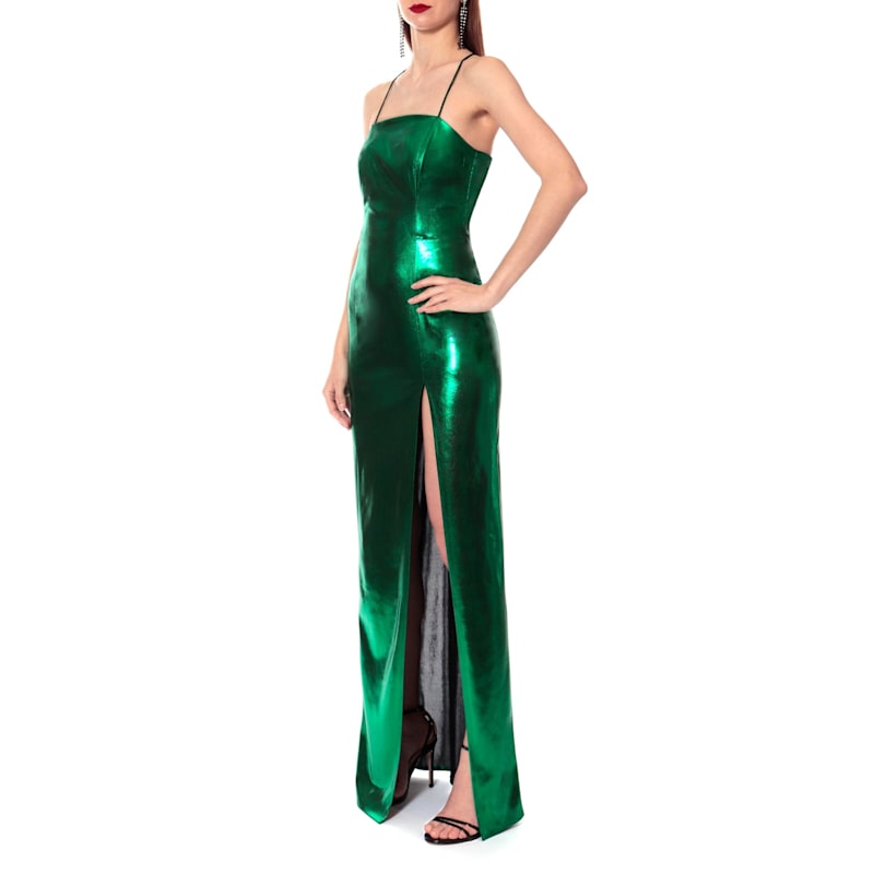 Thumbnail of Nathalia Amazon Green Evening Maxi Dress image