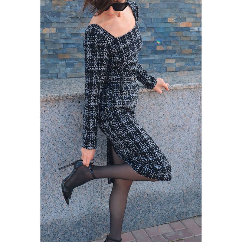 ハーリップトゥ　Lady Checkered Belted Midi Dress Plaid Midi Dress - Etsy