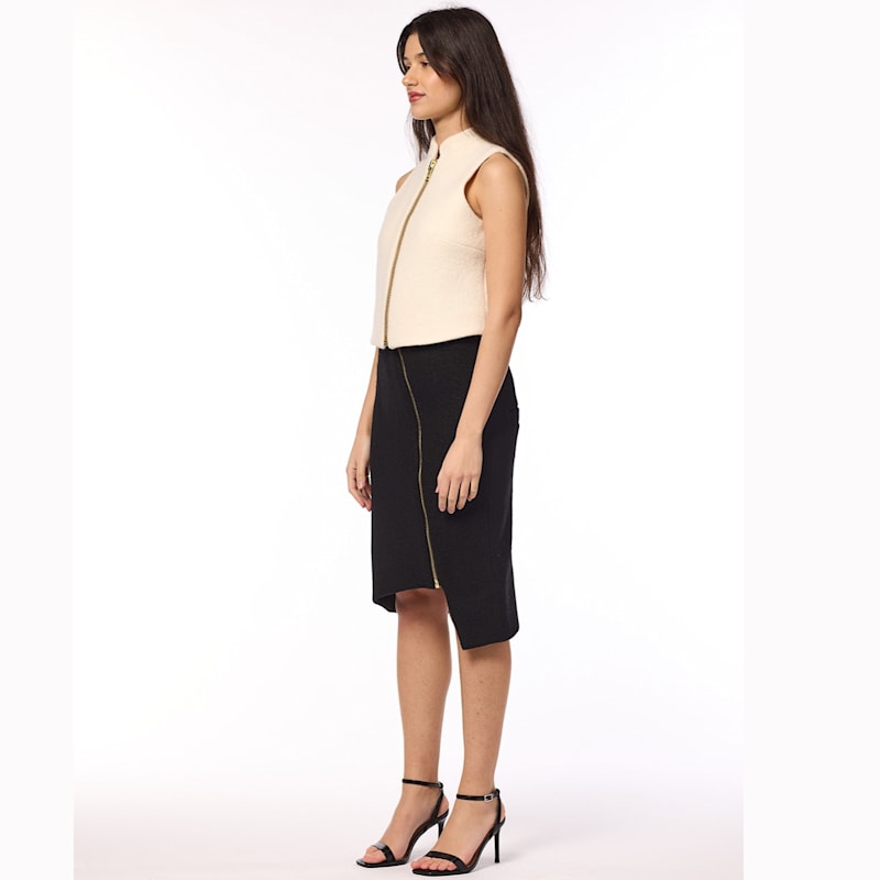 Thumbnail of Kim The High Sculpted Waist Skirt With Asymmetric Front image