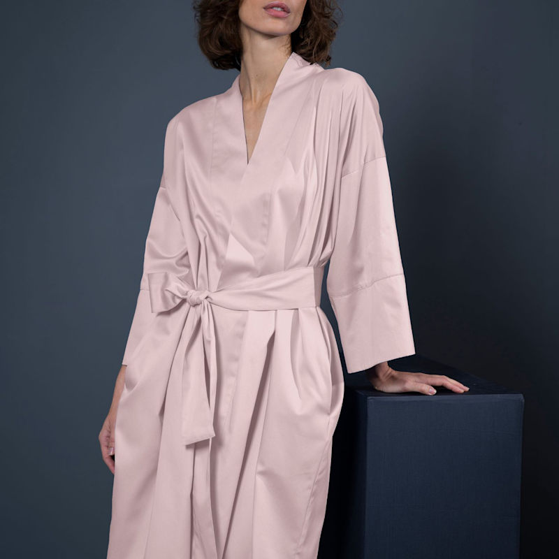 pink cotton dressing gown Brushed Cotton Flannel Dressing Gown | Bonsoir of London