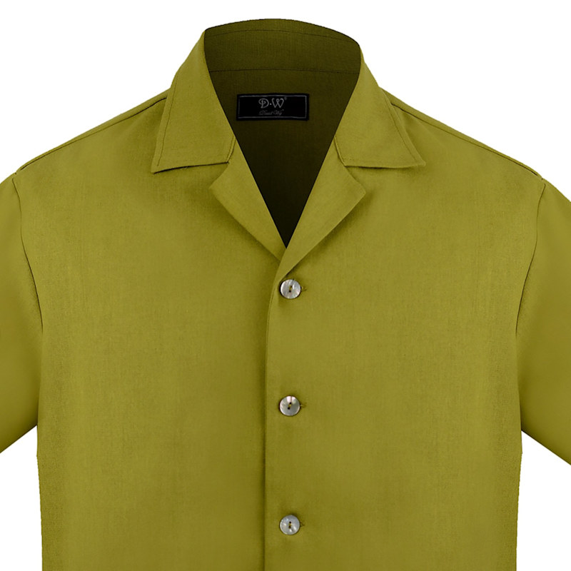 Thumbnail of Kingston Linen Blend Shirt And Short Set - Olive Green image