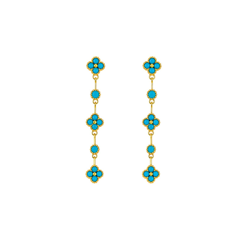 Thumbnail of Kinmokusei Aqua Drop Earrings image