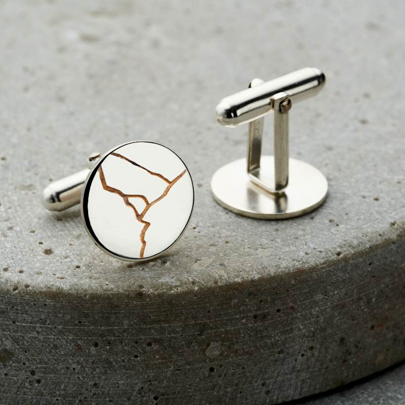 Thumbnail of Kintsugi Disc Cufflinks image