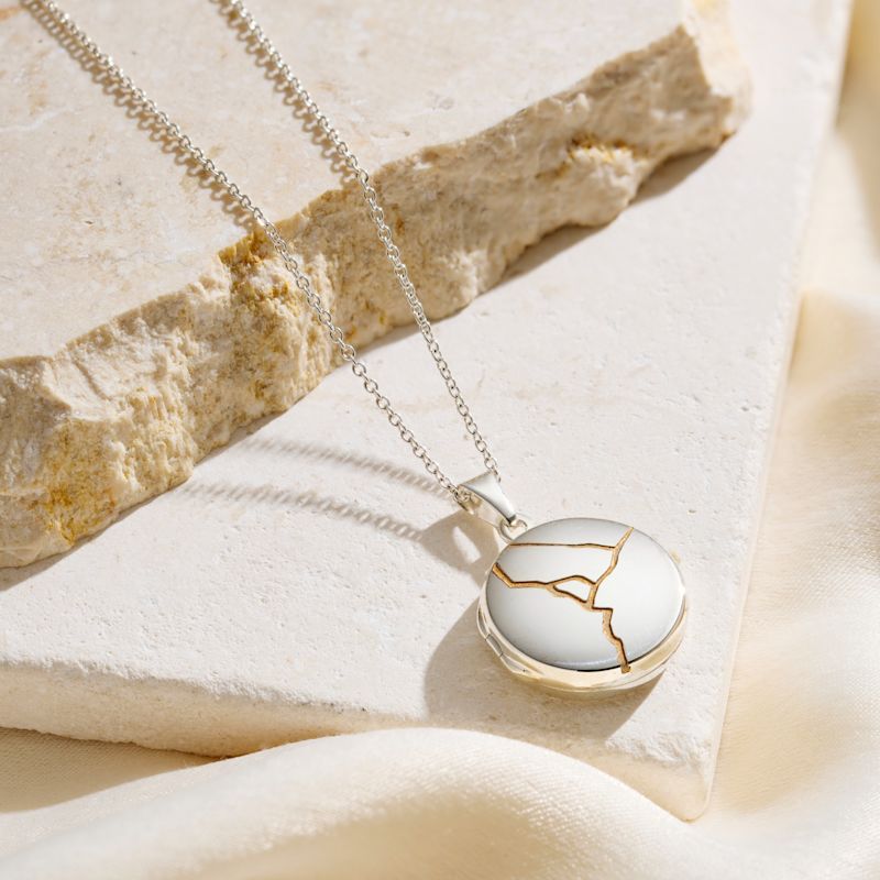 Thumbnail of Kintsugi Small Round Locket Necklace image
