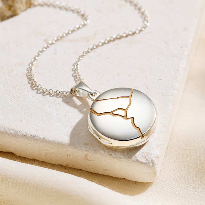 Thumbnail of Kintsugi Small Round Locket Necklace image