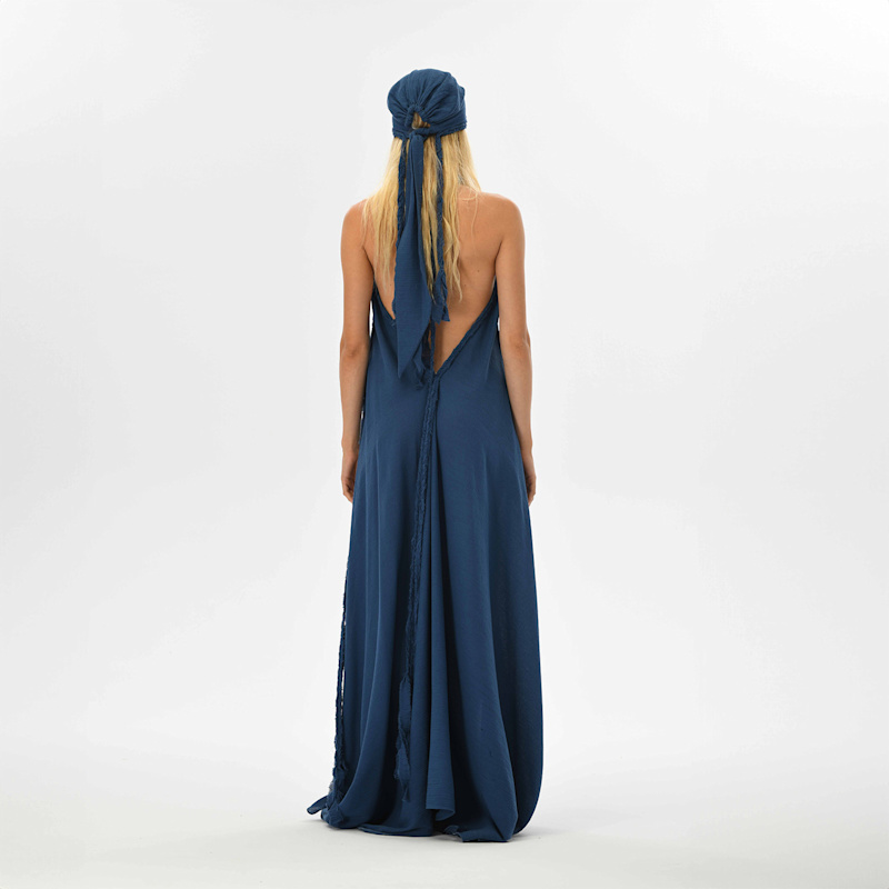 Zhenabia Kismet Boho Maxi Dress - Blue