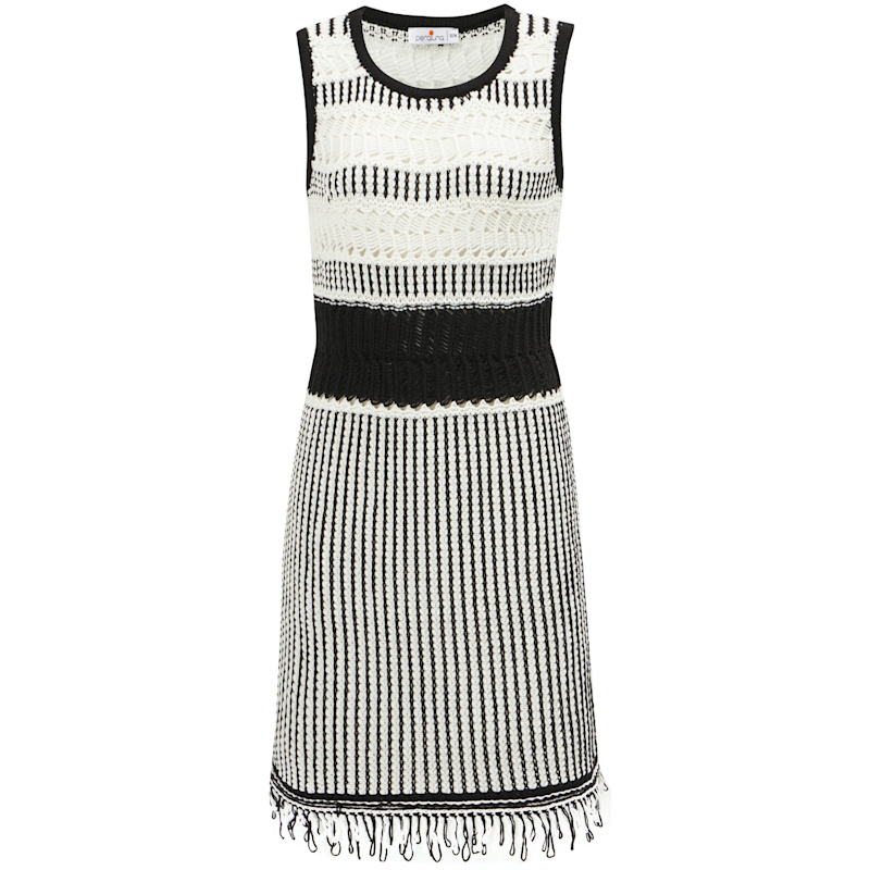 Peraluna Kiyo Sleeveless Knit Dress - Beige/black