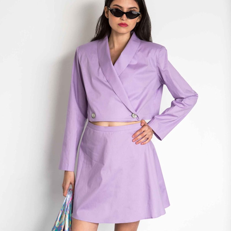 Thumbnail of Cropped Blazer Lilac image