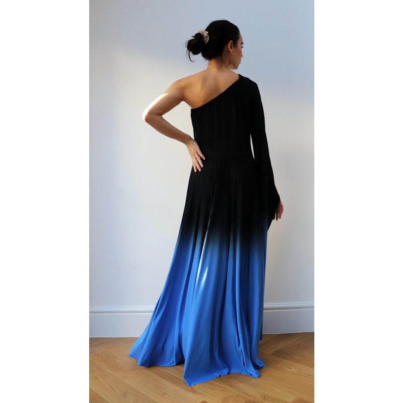black and blue ombre dress Black and teal ball gown