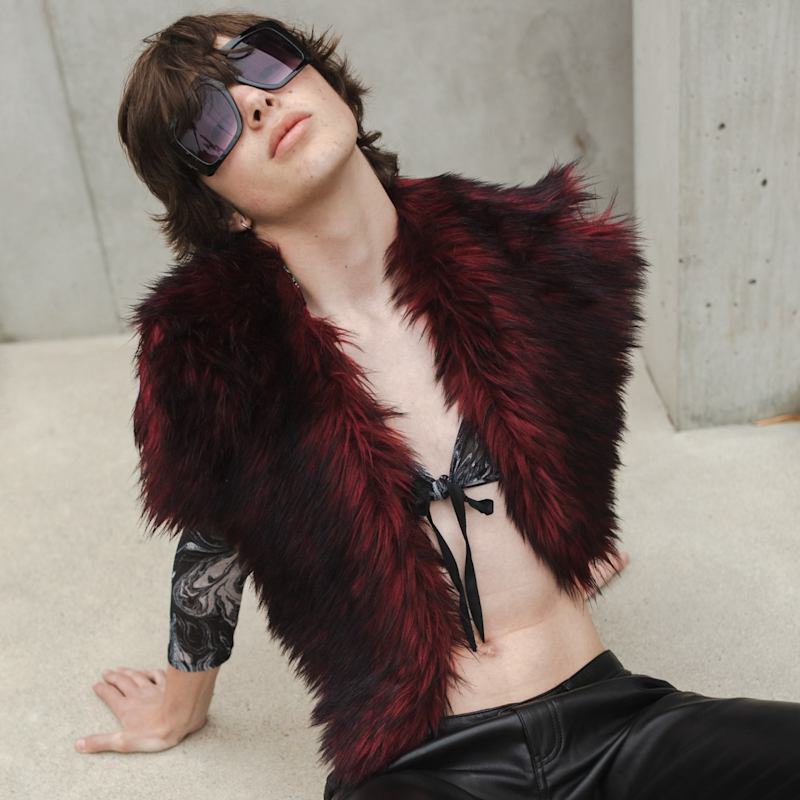 Thumbnail of Oxblood Faux Fur Collar image