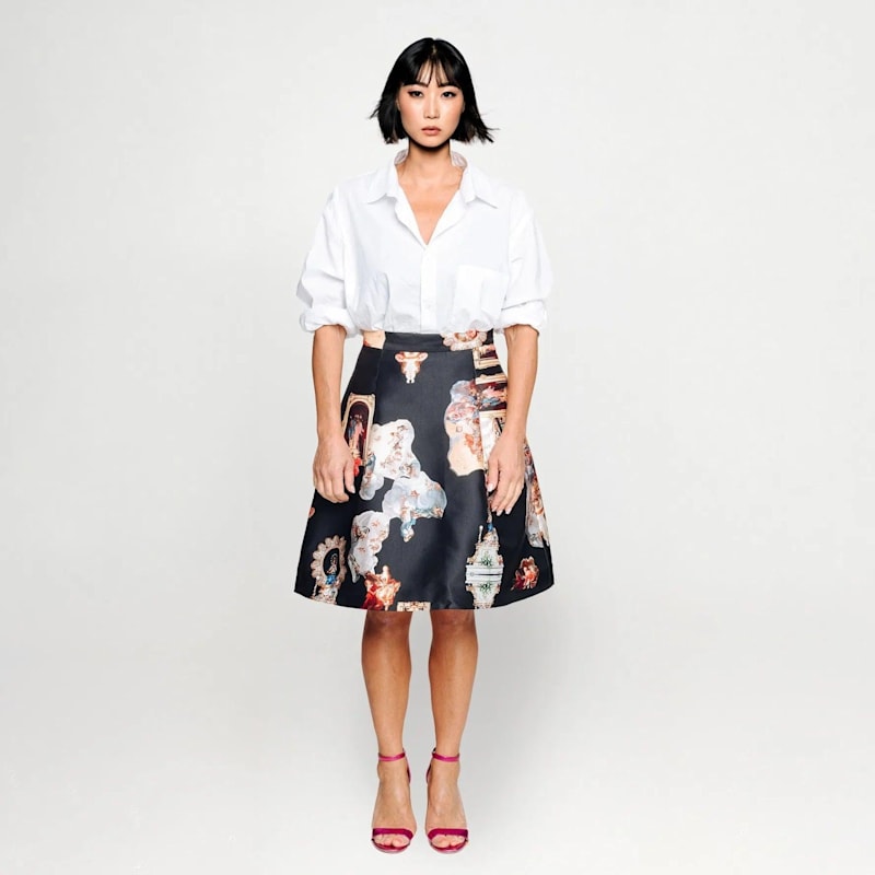 Thumbnail of Knee-Length Skirt - Sicily Black image