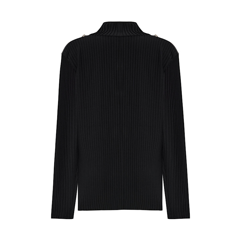 Thumbnail of Knit Cardigan With Zip Detail - Black image