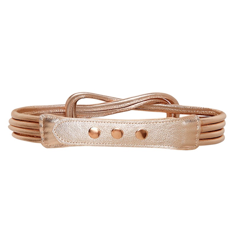 Thumbnail of Knot Leather Belt - Metallic Gold image