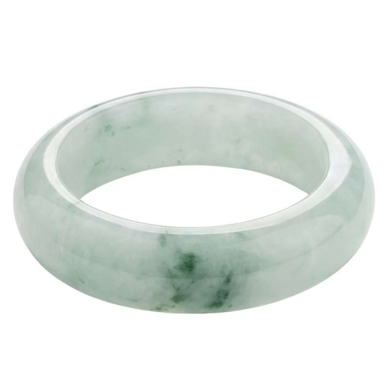 Thumbnail of Koi Mottled Green Jade Ring - Green image