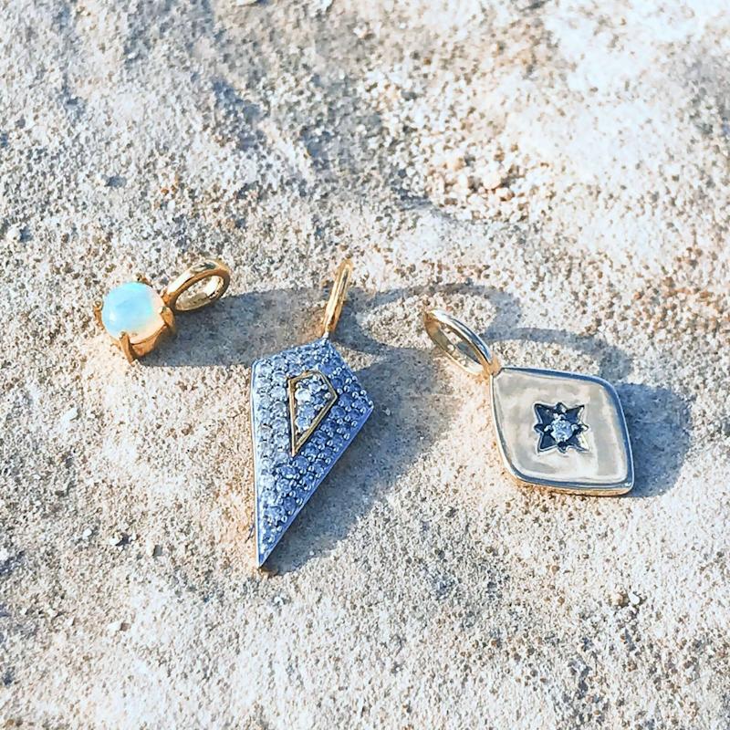 Thumbnail of Diamond Rhombus Pendant 9K Gold image