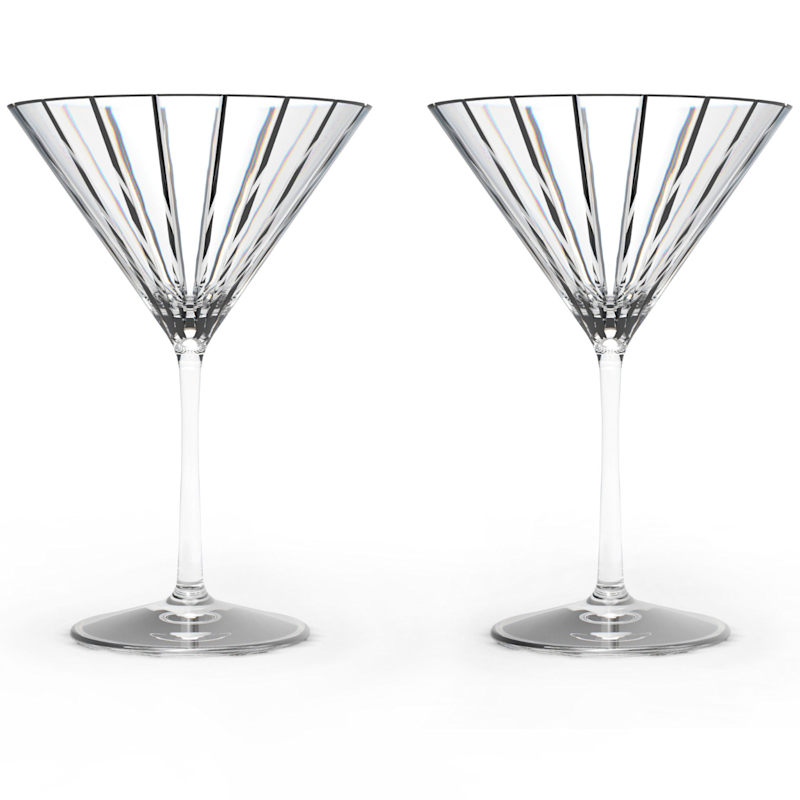 Thumbnail of Pair Of Crystal Martini Glasses image