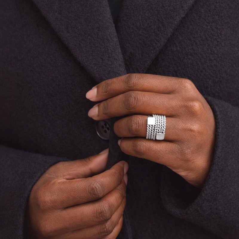 Kunda Ring - Silver Plated Braided Ring - Handcrafted In Senegal - West ...