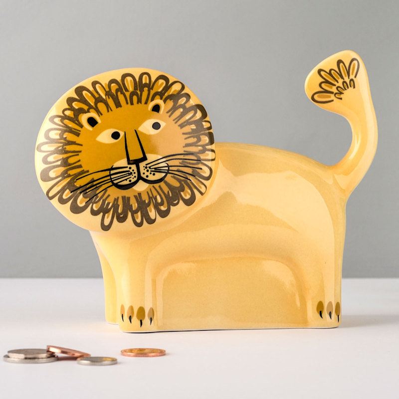 Lion Money Box | Hannah Turner | Wolf & Badger