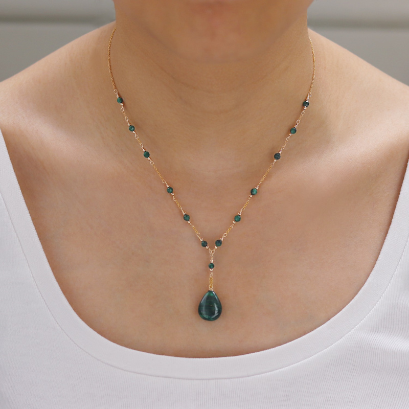 Thumbnail of Malachite Drop Necklace image
