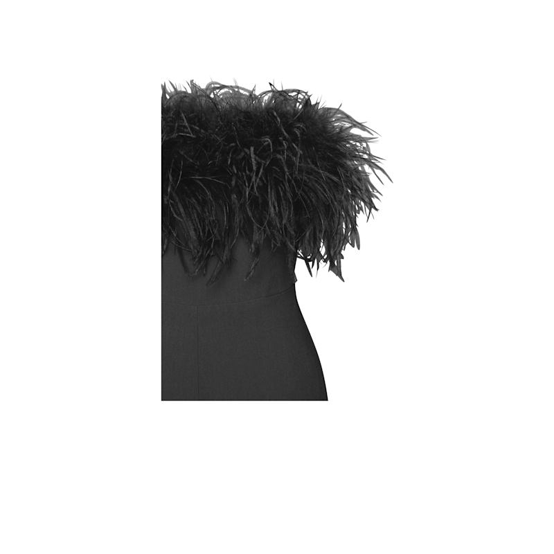Thumbnail of Kylan Black Feather Jumpsuit image