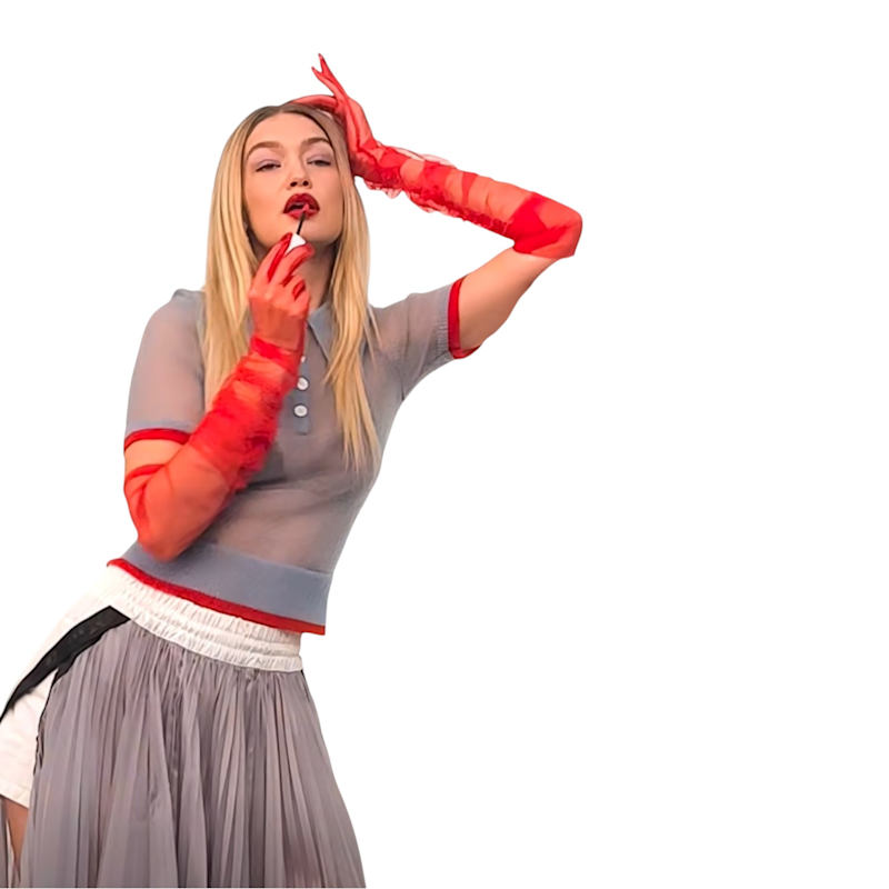 Thumbnail of Kylie Tulle Glove - Red image