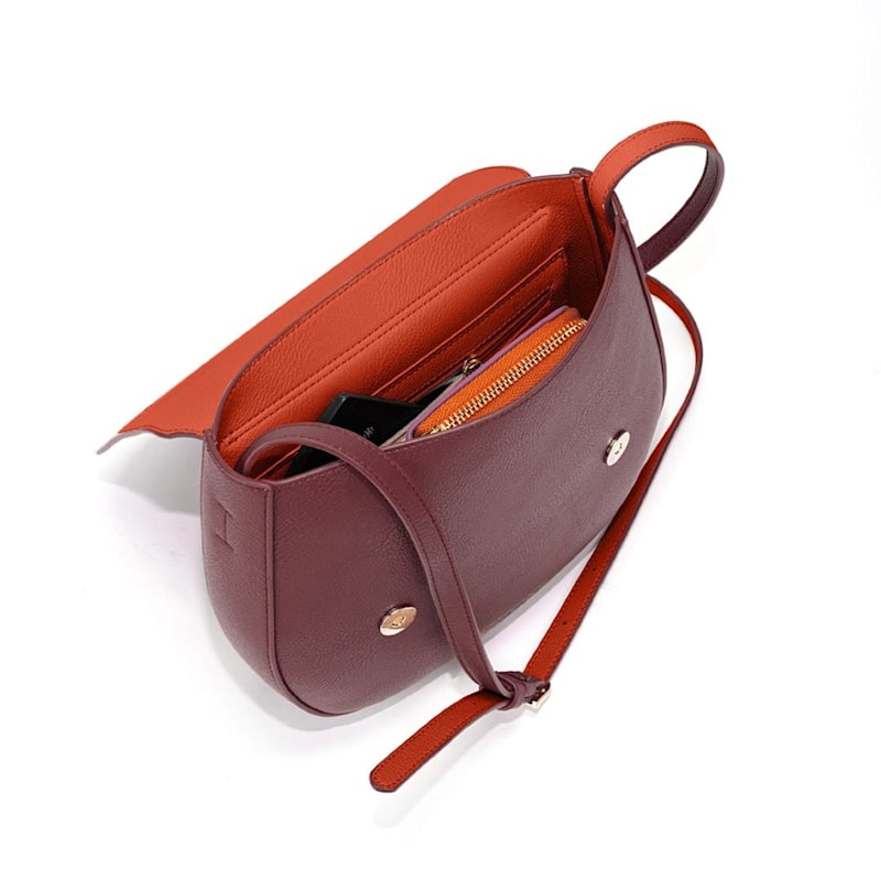 Thumbnail of Kym Saddle Bag - Plum Tangerine Tango image