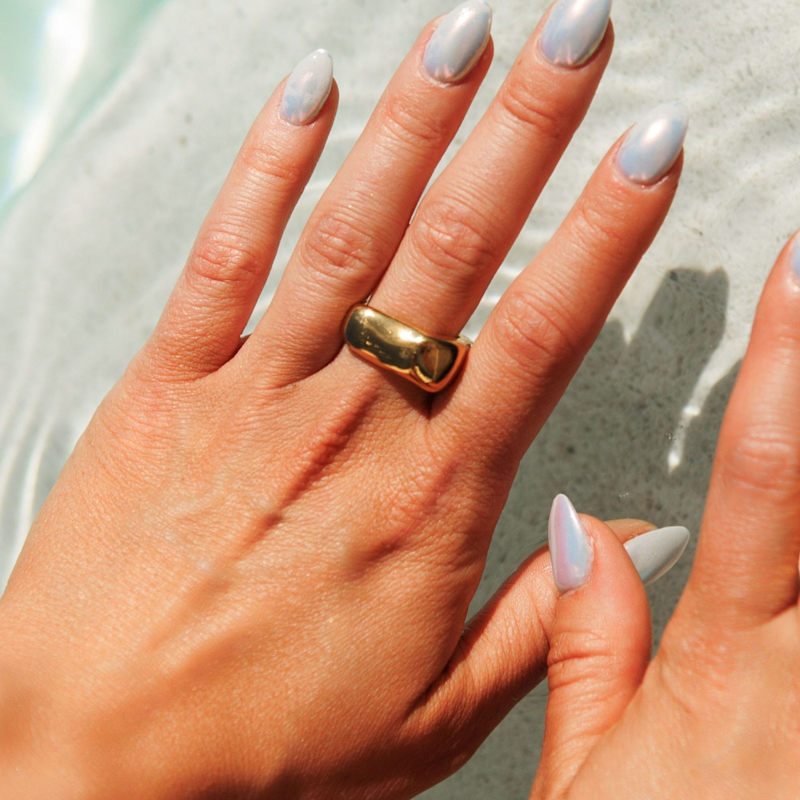 Thumbnail of Kyma Irregular Square Ring - Gold image