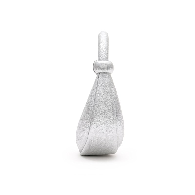 Thumbnail of Kyoto Silver Sparkle Leather Crossbody Crescent Bag image