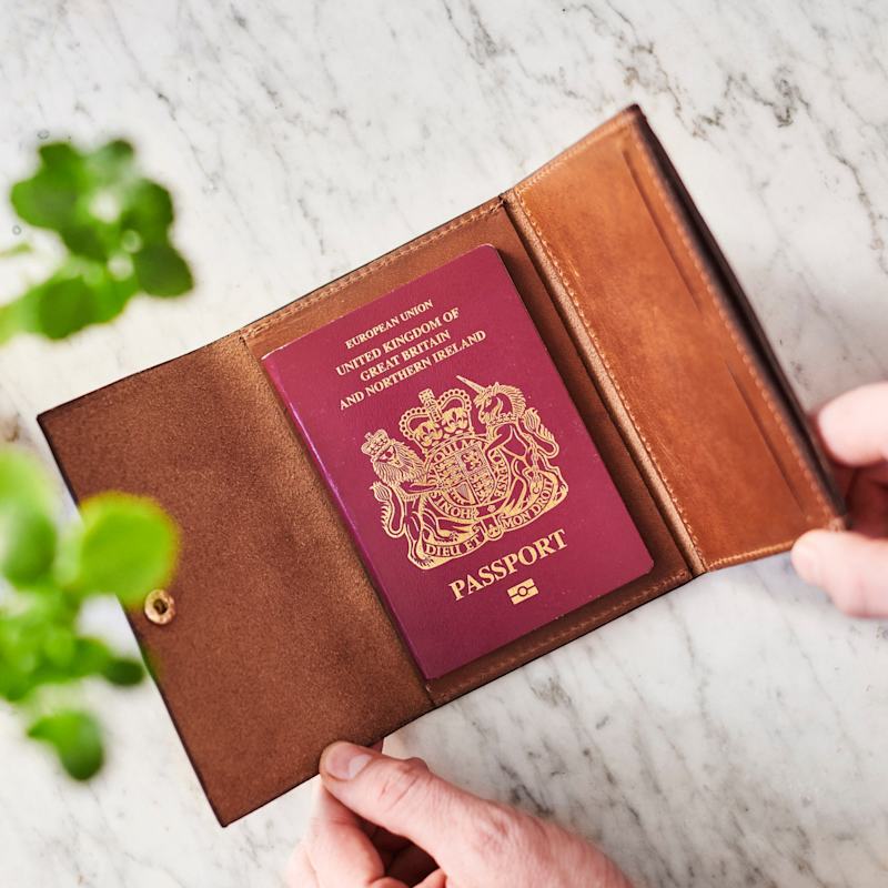 Thumbnail of Luxe Tan Leather Passport Holder image