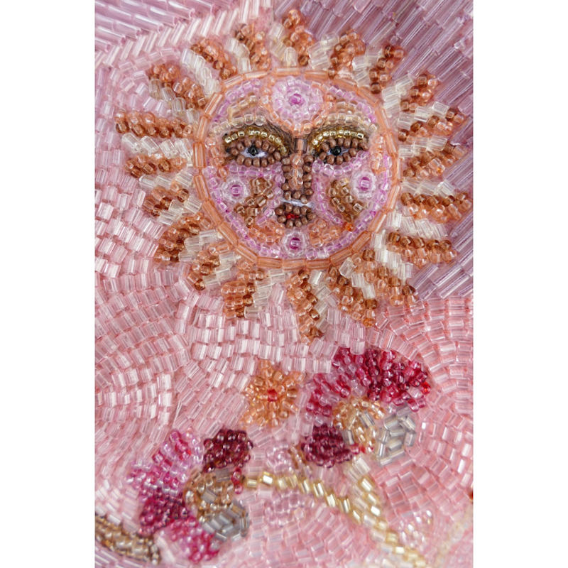 Thumbnail of Pink Beaded Shoulder Bag With Romantic Embroidery And Embellished Details image