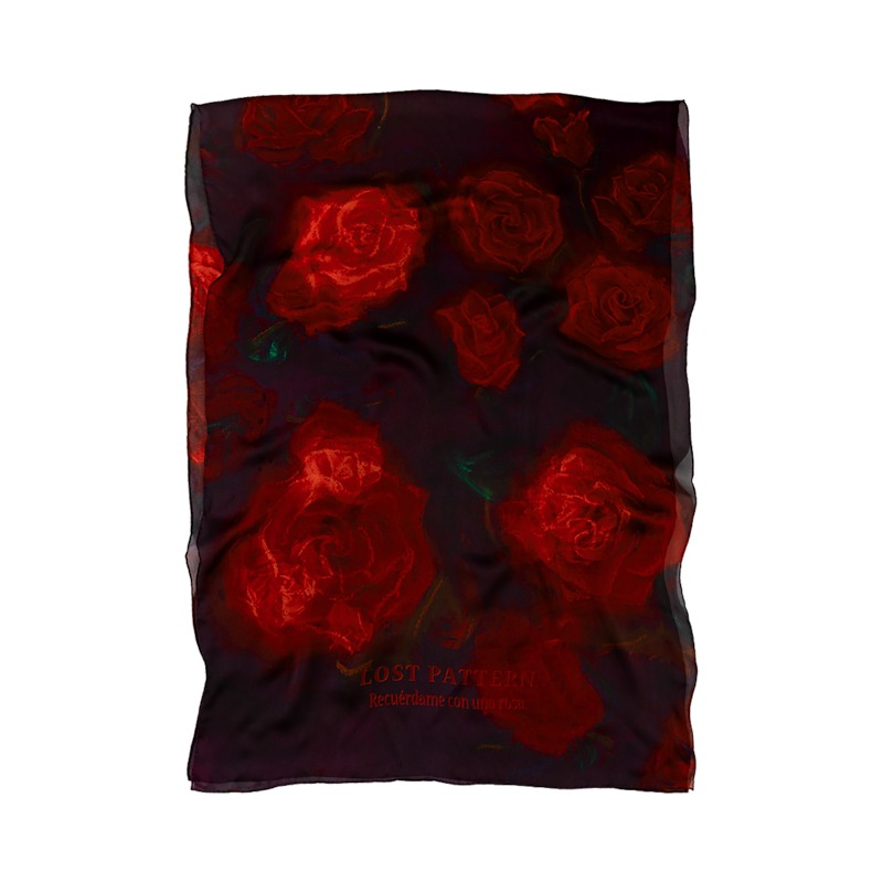Thumbnail of "La Rosa" Silk Shawl Scarf image