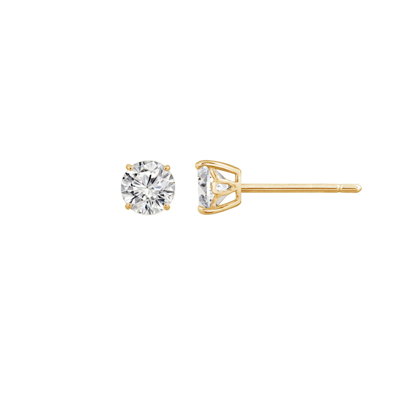 Thumbnail of Lab-Grown Diamond Two Carats Round Solitaire Stud Earrings image