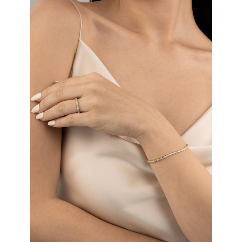 Thumbnail of Lab-Grown Diamond Round Tennis Bracelet image