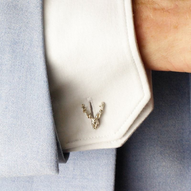 Thumbnail of Stag Cufflinks - Silver image