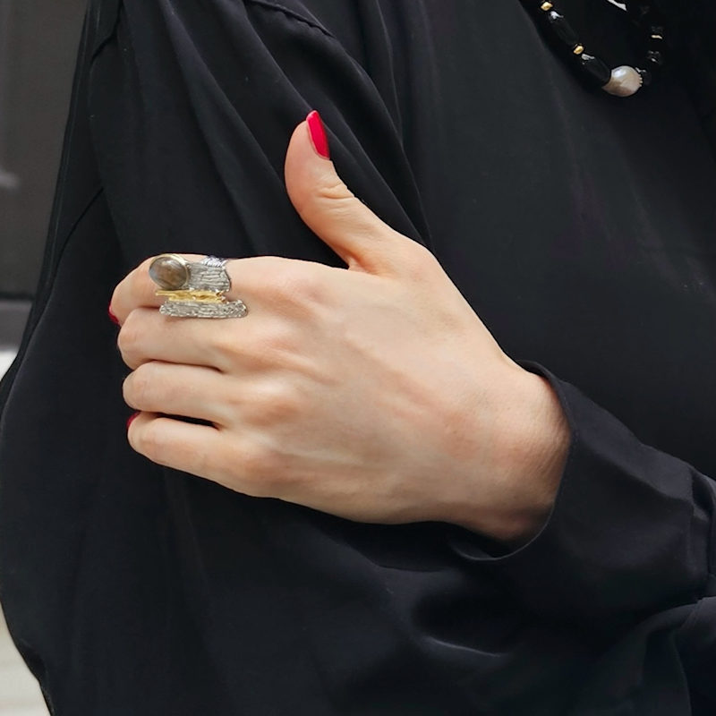 Thumbnail of Labradorite Stone Statement Ring image