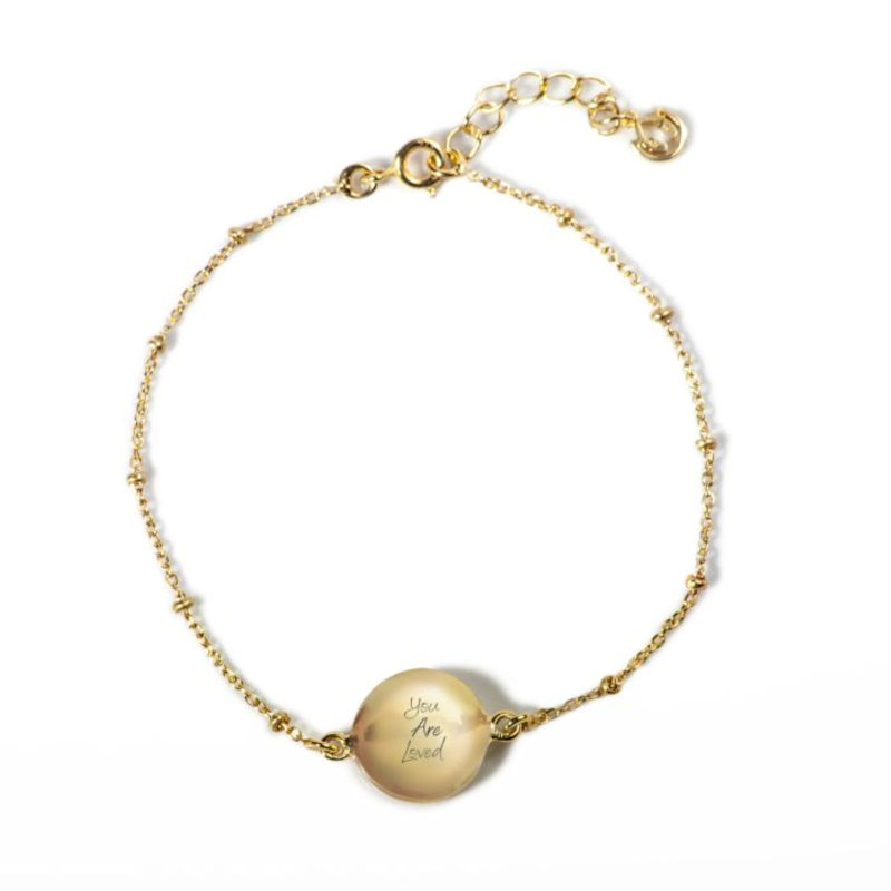 Thumbnail of Labradorite You Are Loved Bracelet In Gold Vermeil image