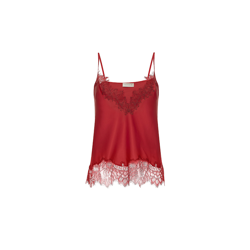 Lace Detailed Camisole - Red | Avenue 8 | Wolf & Badger