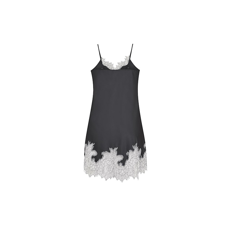 Thumbnail of Lace Detailed Mini Cami Dress - Black & White image